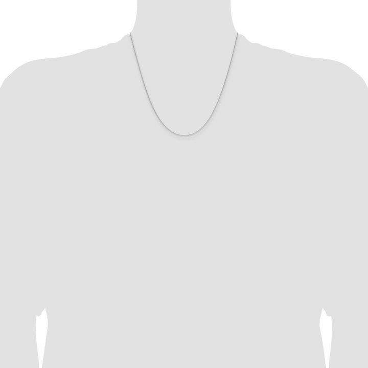 14k White Gold 1.0mm D/C Forzantine Cable Chain