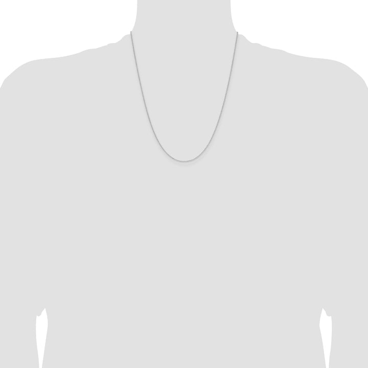 14k White Gold 1.0mm D/C Forzantine Cable Chain
