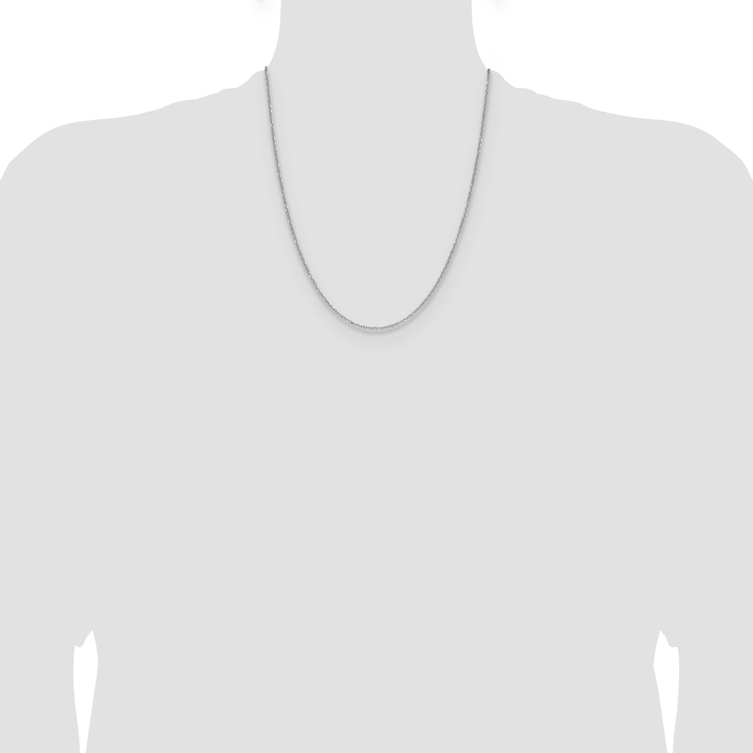 14k White Gold 1.4mm D/C Forzantine Cable Chain