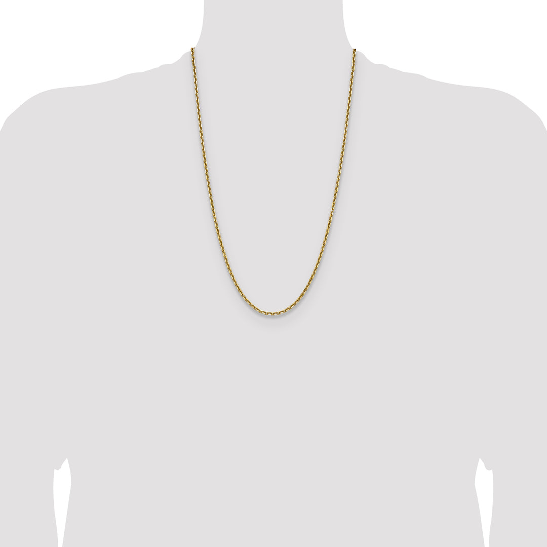 14k 3.25mm D/C French Link Chain