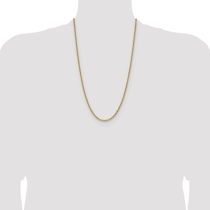 14k 3.25mm D/C French Link Chain