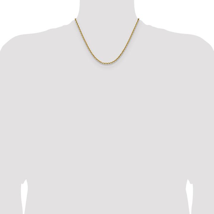 14k 3.25mm D/C French Link Chain