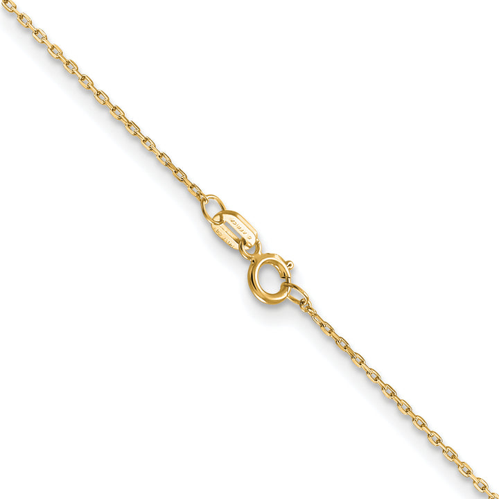 14k .8mm D/C Cable with Spring Ring Clasp Chain
