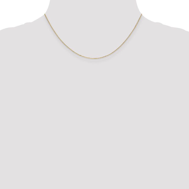 14k .8mm D/C Cable with Spring Ring Clasp Chain