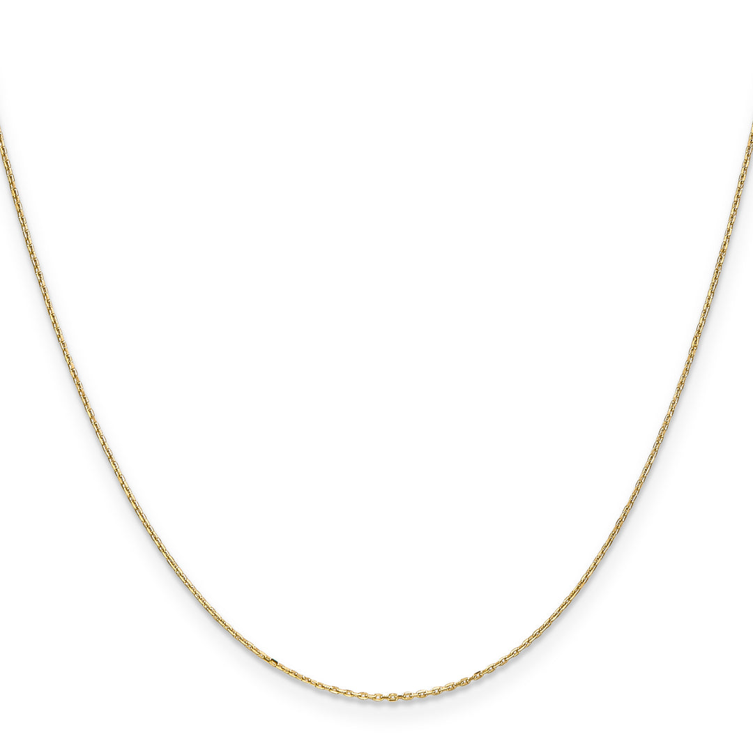 14k .8mm D/C Cable with Spring Ring Clasp Chain