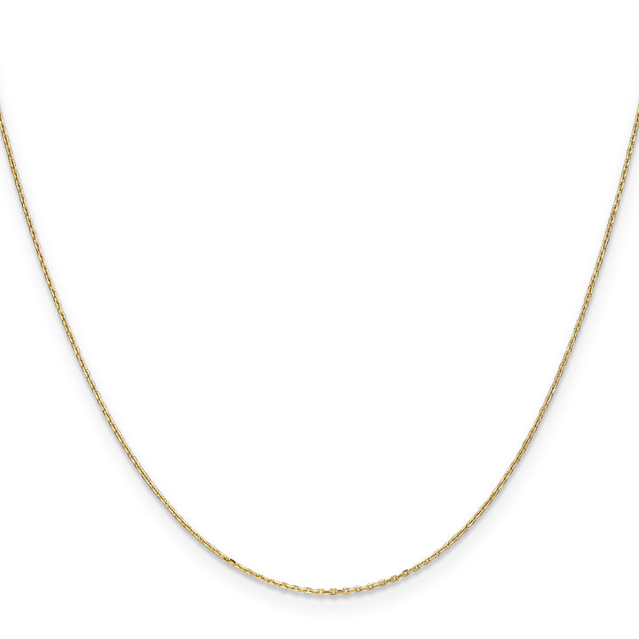 14k .8mm D/C Cable with Spring Ring Clasp Chain