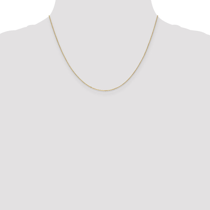 14k .8mm D/C Cable with Spring Ring Clasp Chain