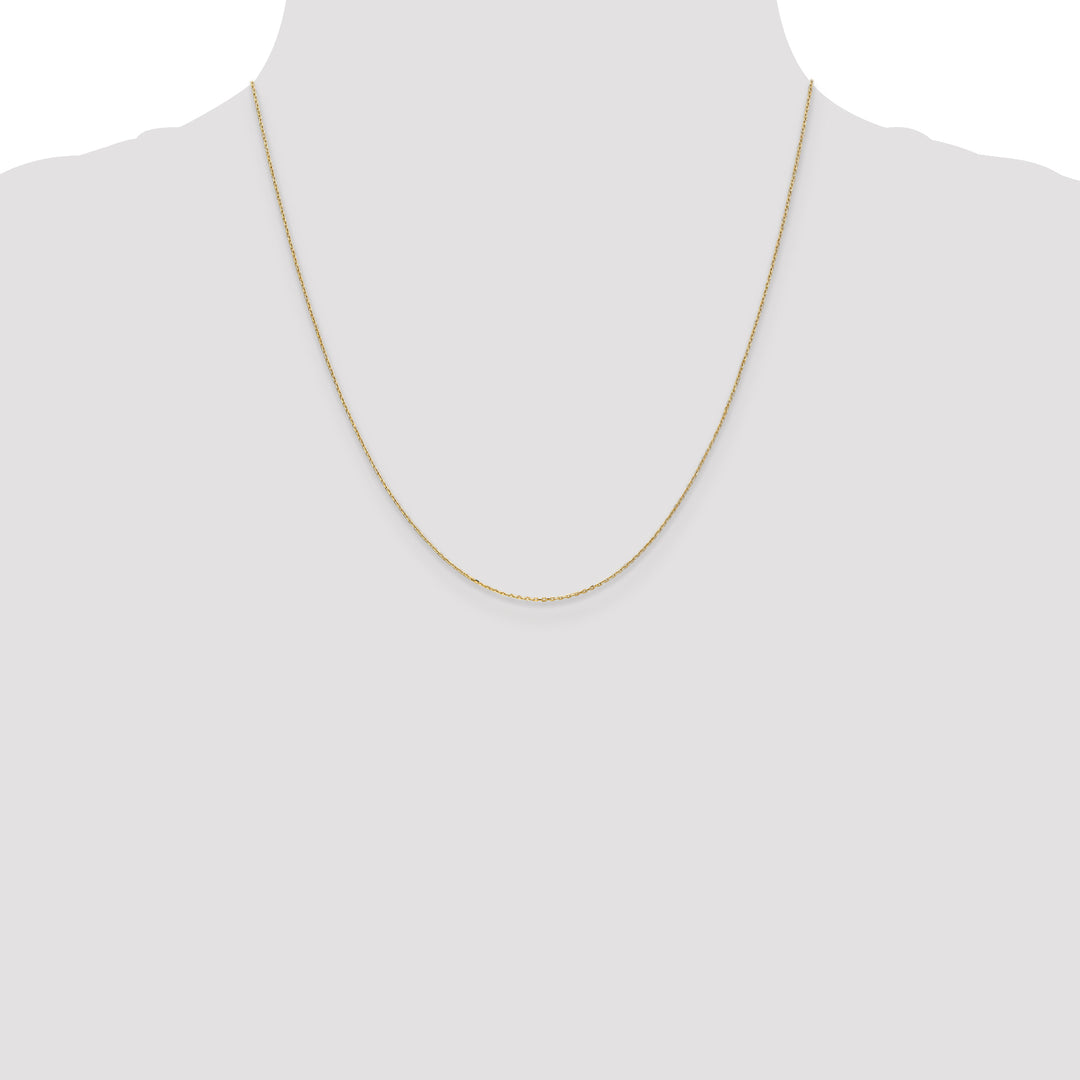 14k .8mm D/C Cable with Spring Ring Clasp Chain