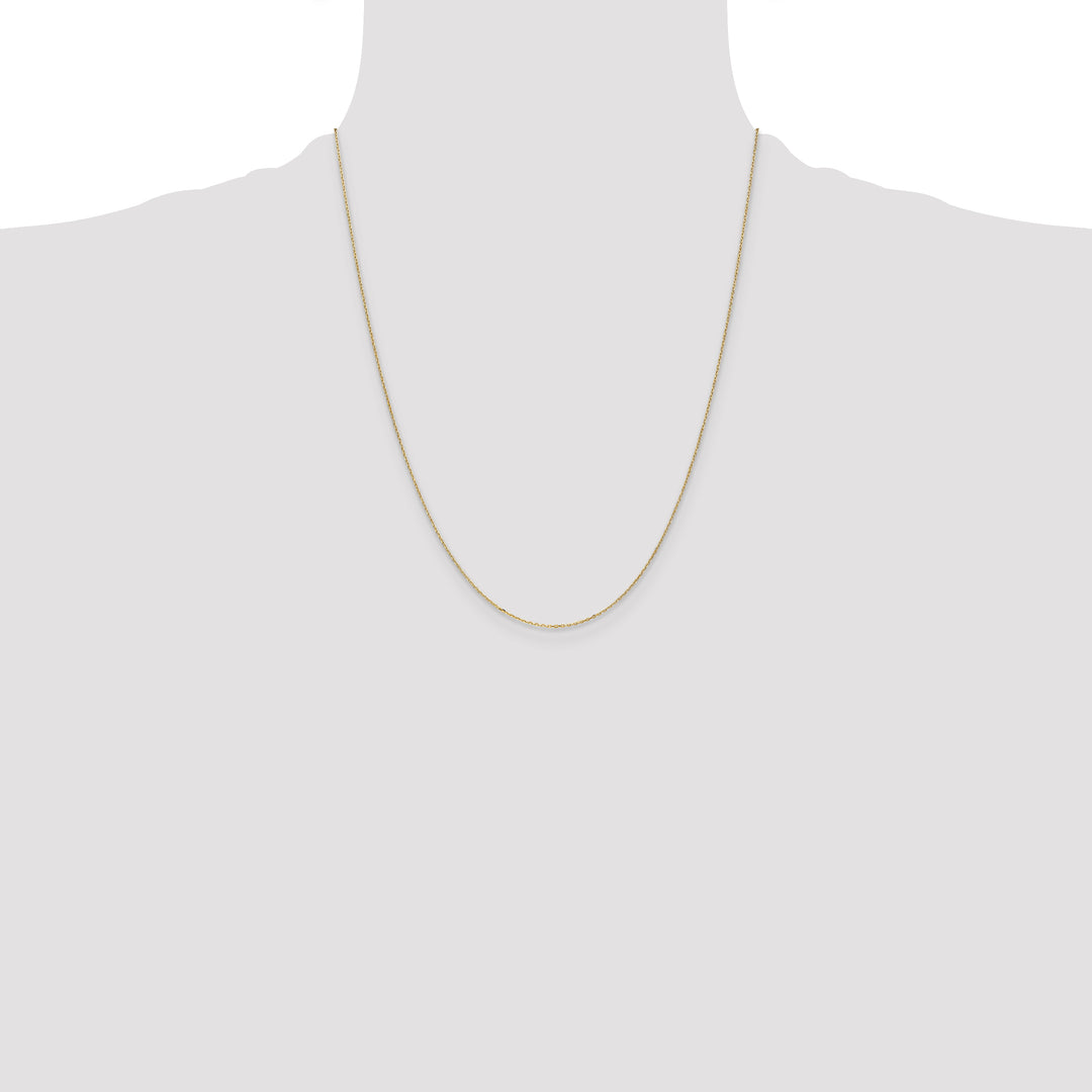 14k .8mm D/C Cable with Spring Ring Clasp Chain