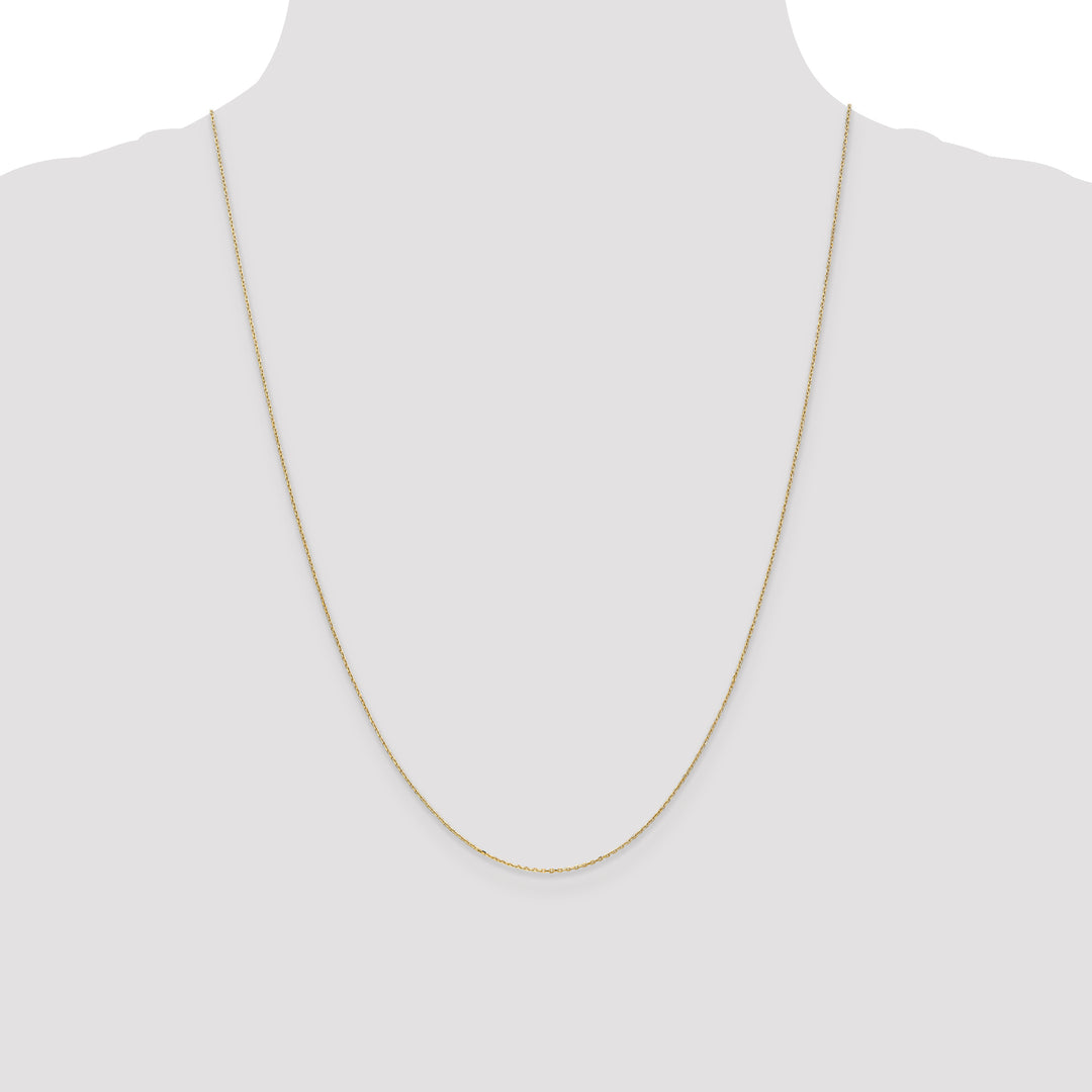 14k .8mm D/C Cable with Spring Ring Clasp Chain