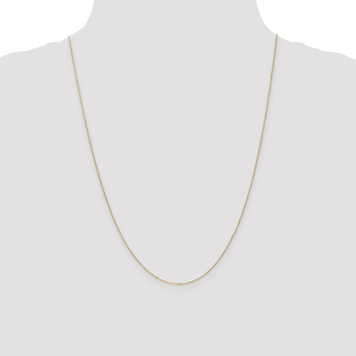 14k .8mm D/C Cable with Spring Ring Clasp Chain
