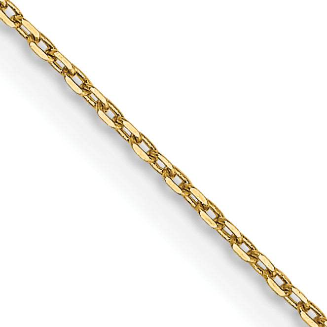 14K 16 inch .8mm Diamond-cut Cable with Lobster Clasp Chain
