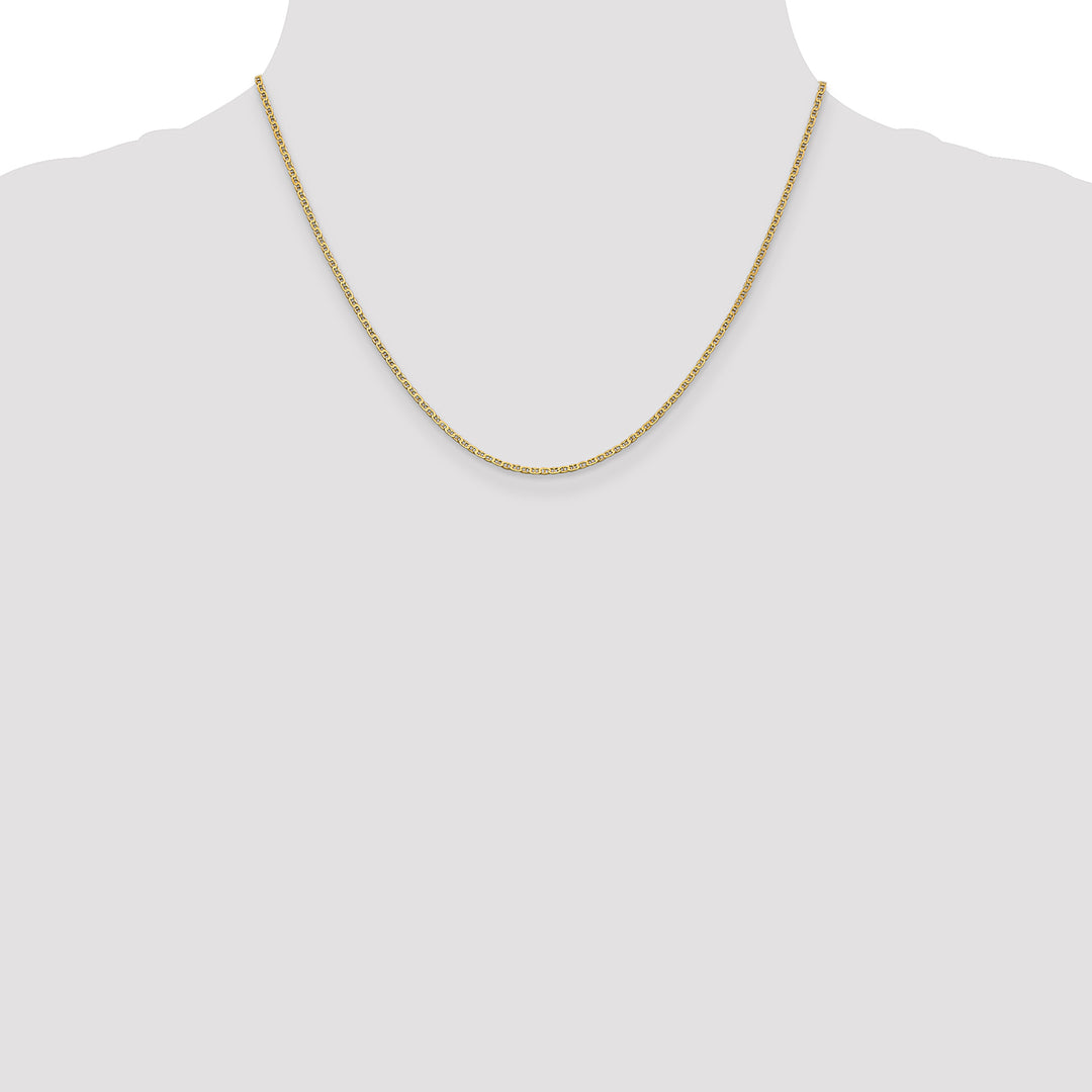 14k 1.5mm Lightweight Flat Anchor Link Pendant Chain