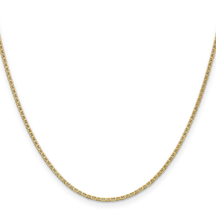 14k 1.5mm Lightweight Flat Anchor Link Pendant Chain