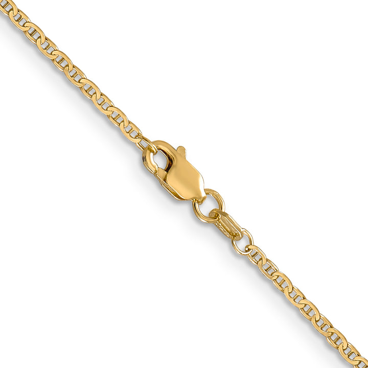 14k 1.5mm Lightweight Flat Anchor Link Pendant Chain
