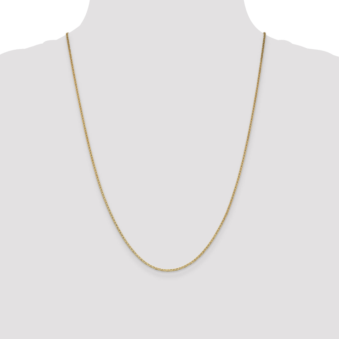 14k 1.5mm Lightweight Flat Anchor Link Pendant Chain