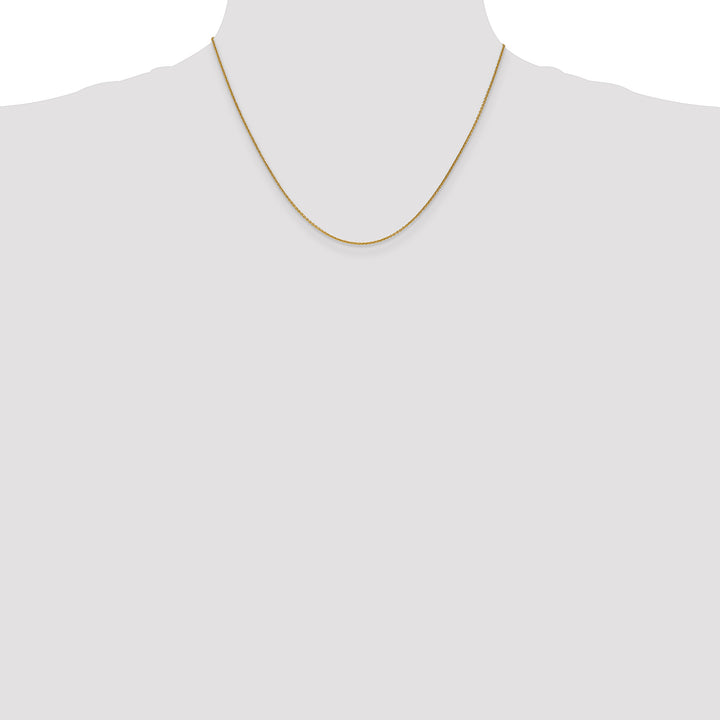14k 1mm Round Open Link Cable Chain