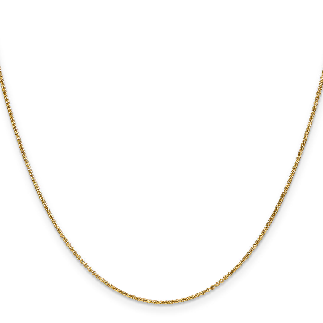 14k 1mm Round Open Link Cable Chain