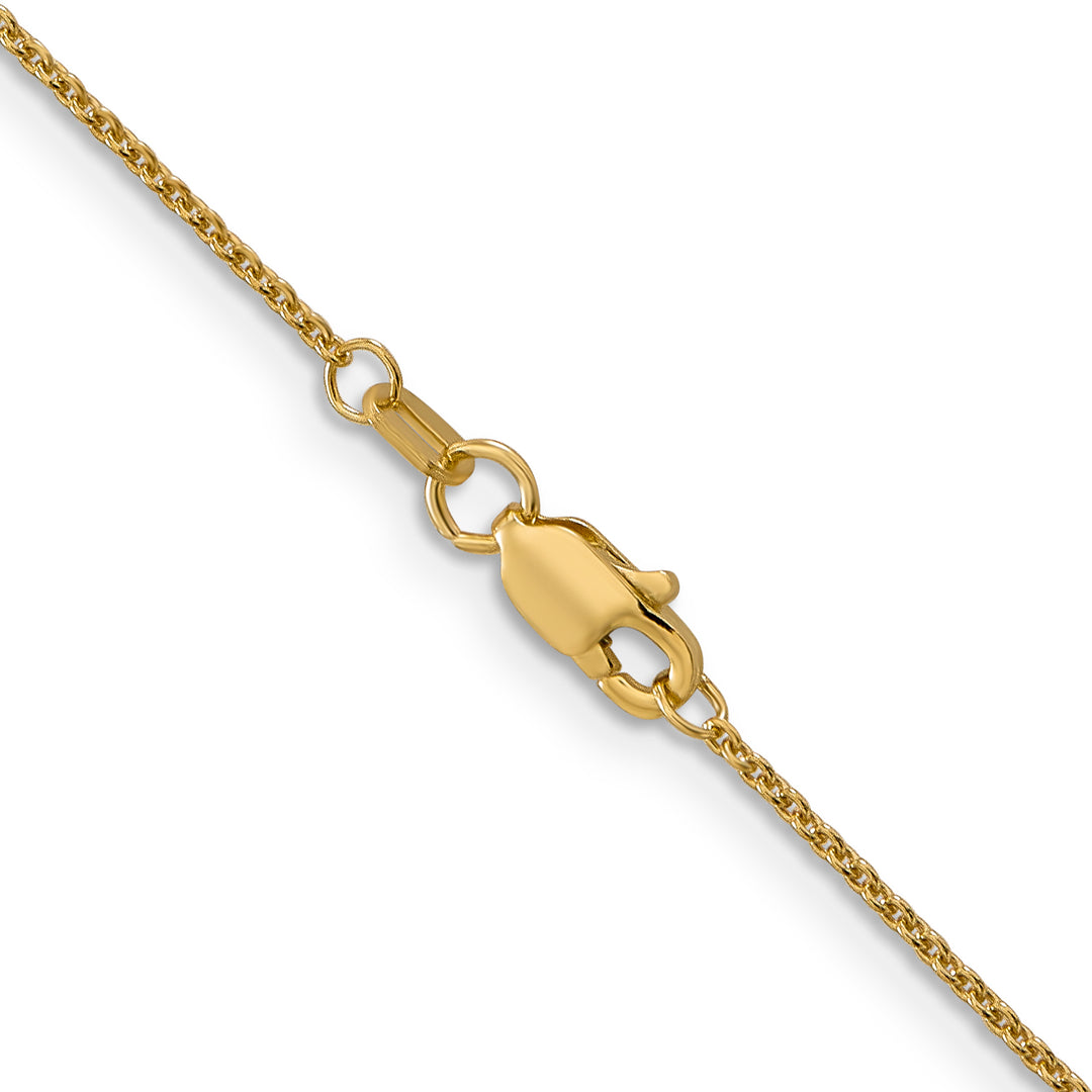 14k 1mm Round Open Link Cable Chain
