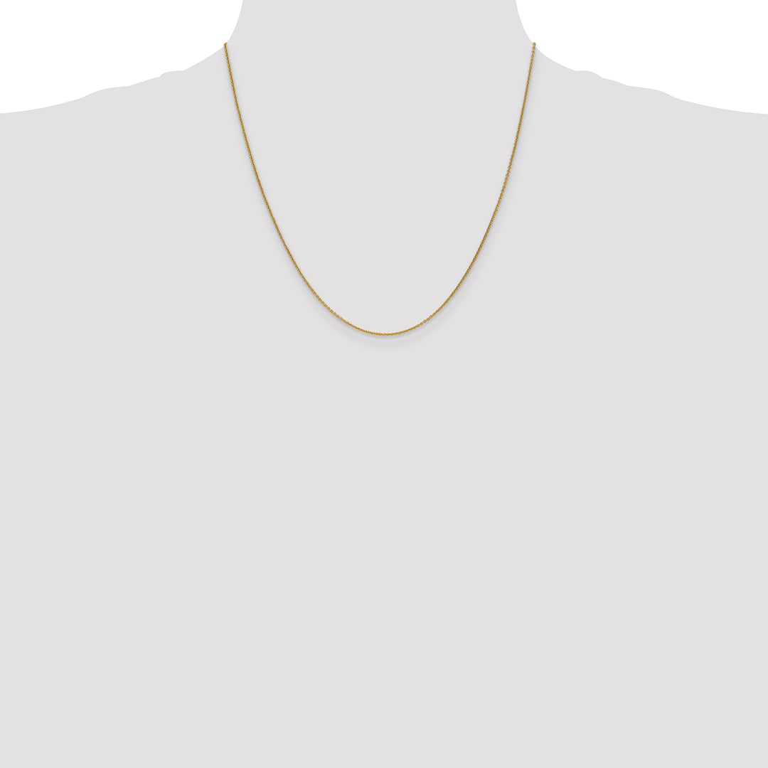 14k 1mm Round Open Link Cable Chain