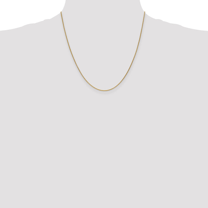 14k 1mm Round Open Link Cable Chain