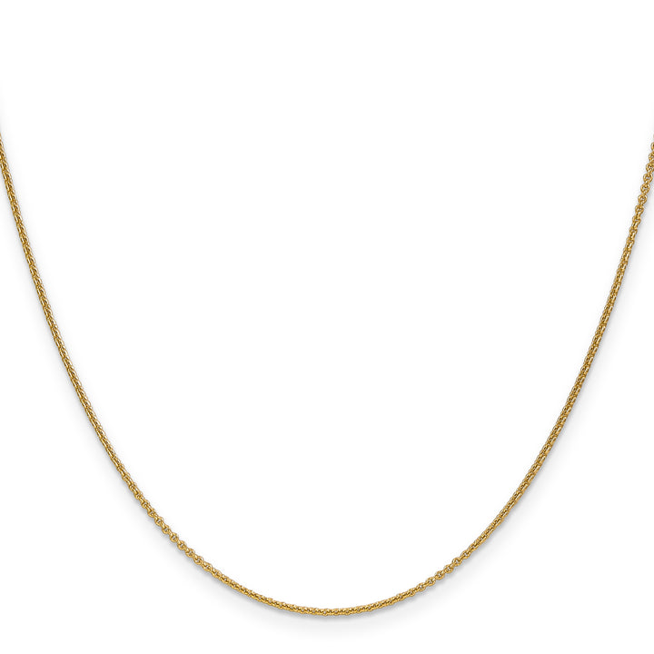 14k 1mm Round Open Link Cable Chain