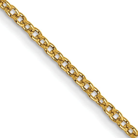 14k 1mm Round Open Link Cable Chain
