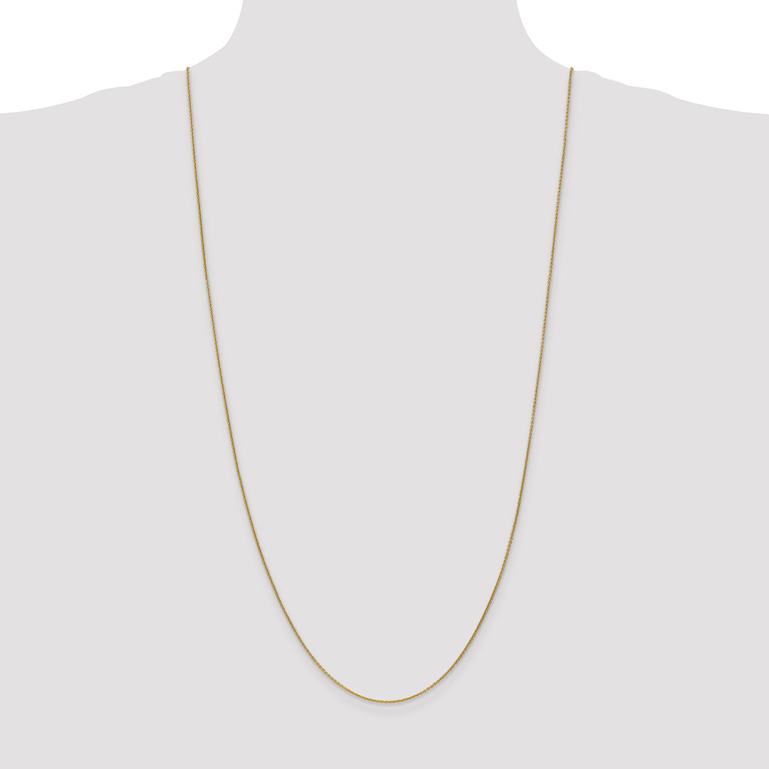 14k 1mm Round Open Link Cable Chain