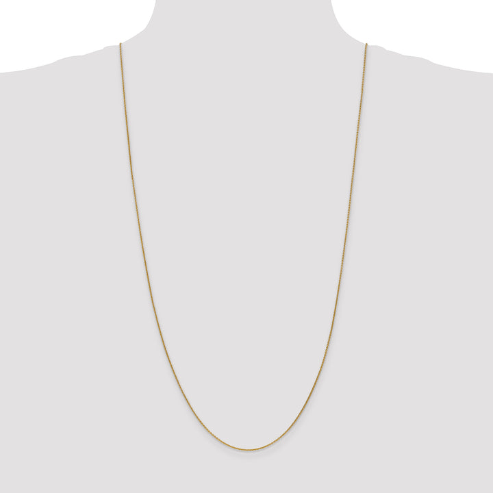 14k 1mm Round Open Link Cable Chain