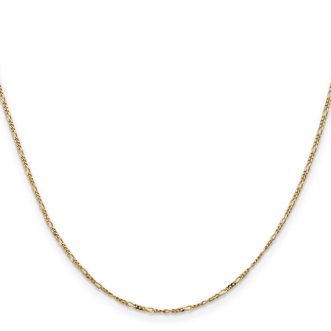 14k 1.25mm Flat Figaro Pendant Chain