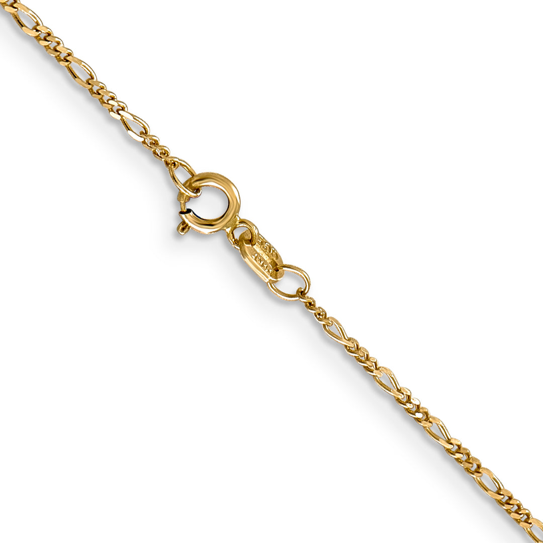 14k 1.25mm Flat Figaro Pendant Chain