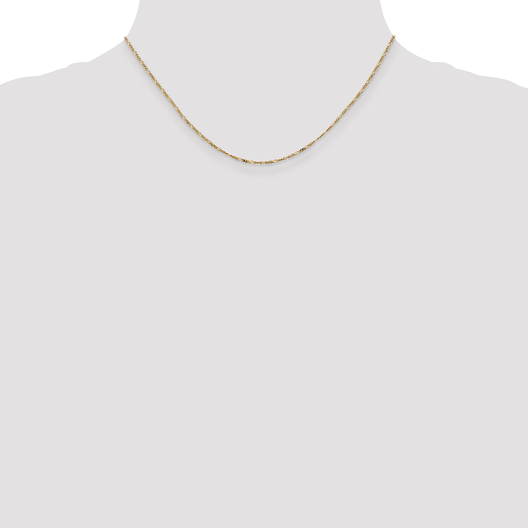 14k 1.25mm Flat Figaro Pendant Chain