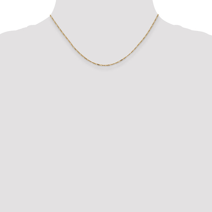 14k 1.25mm Flat Figaro Pendant Chain