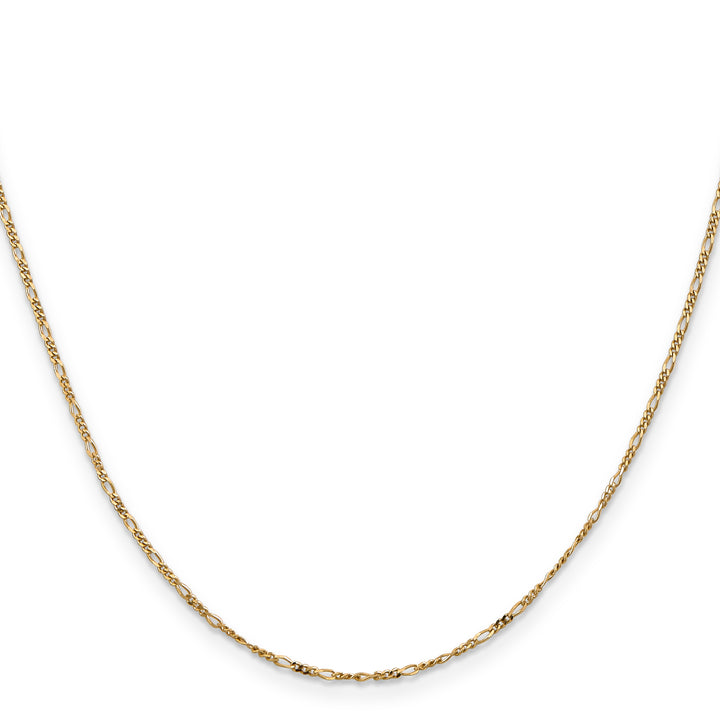 14k 1.25mm Flat Figaro Pendant Chain