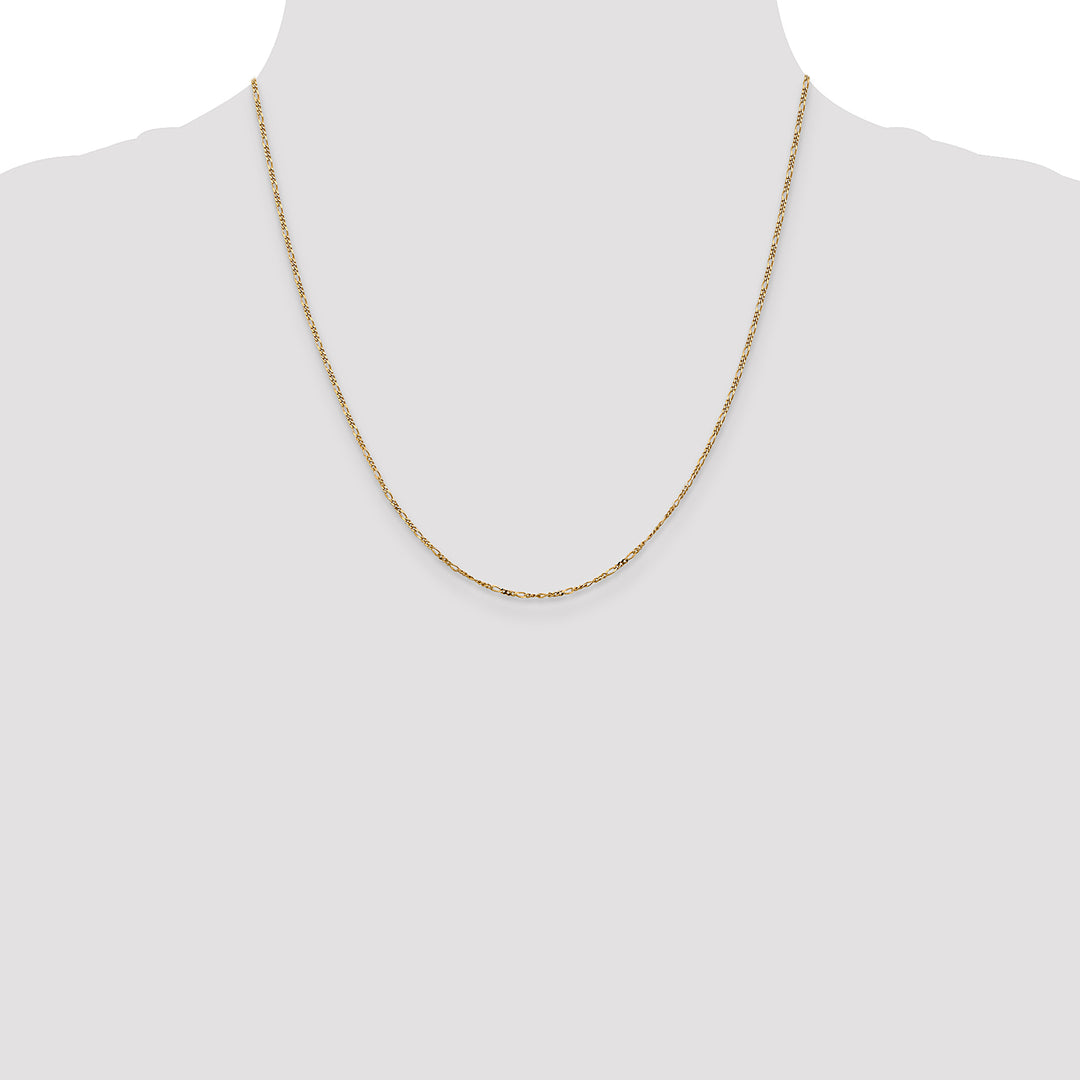 14k 1.25mm Flat Figaro Pendant Chain