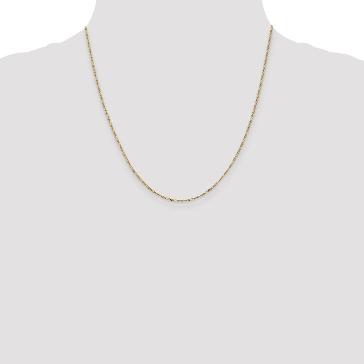14k 1.25mm Flat Figaro Pendant Chain