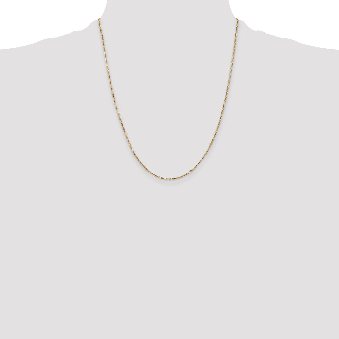 14k 1.25mm Flat Figaro Pendant Chain