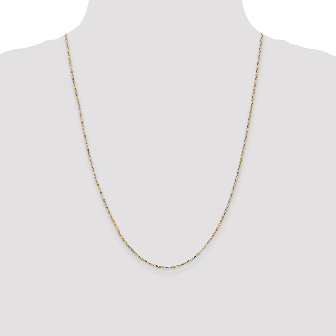 14k 1.25mm Flat Figaro Pendant Chain