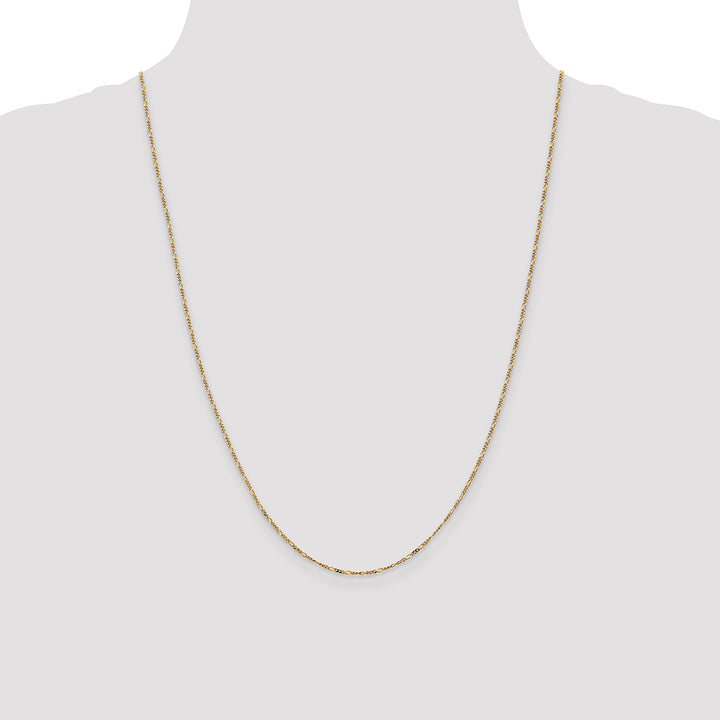 14k 1.25mm Flat Figaro Pendant Chain
