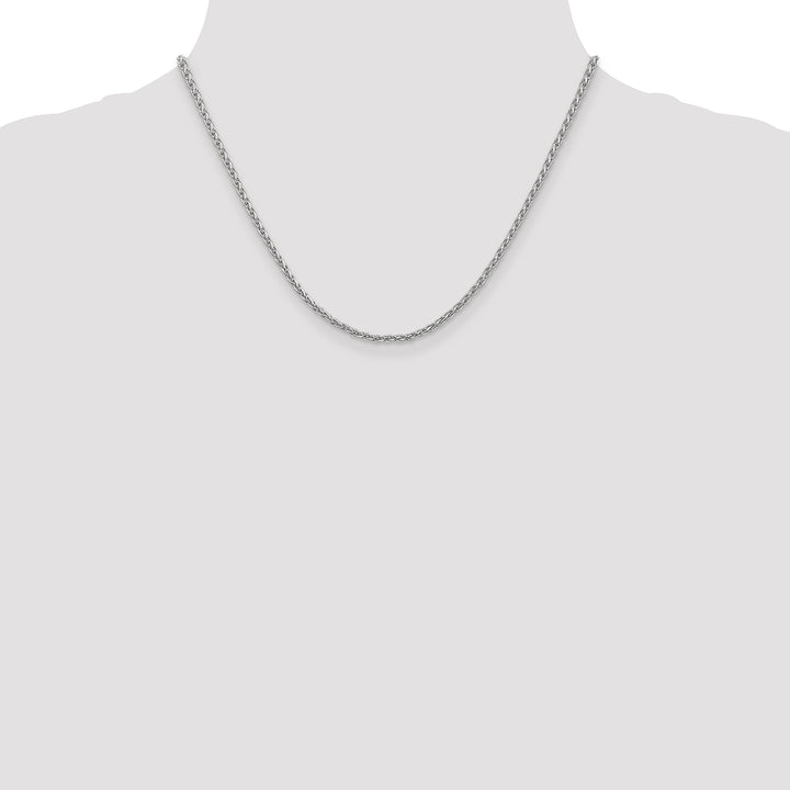 14k White Gold 2.25mm Parisian Wheat Chain