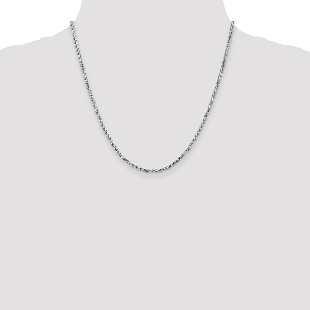 14k White Gold 2.25mm Parisian Wheat Chain