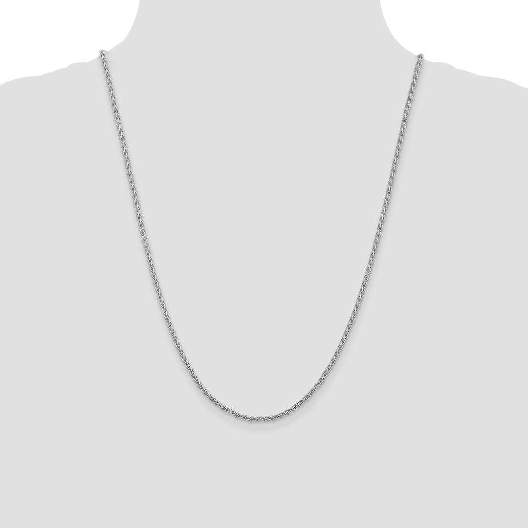 14k White Gold 2.25mm Parisian Wheat Chain