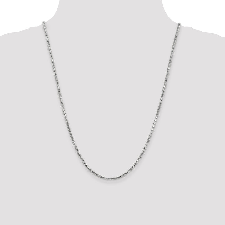 14k White Gold 2.25mm Parisian Wheat Chain