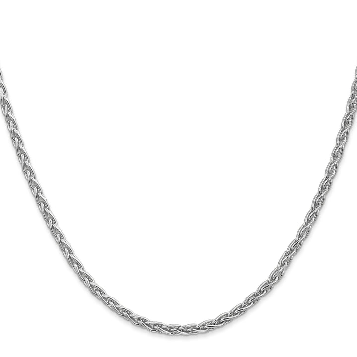 14k White Gold 3mm Parisian Wheat Chain