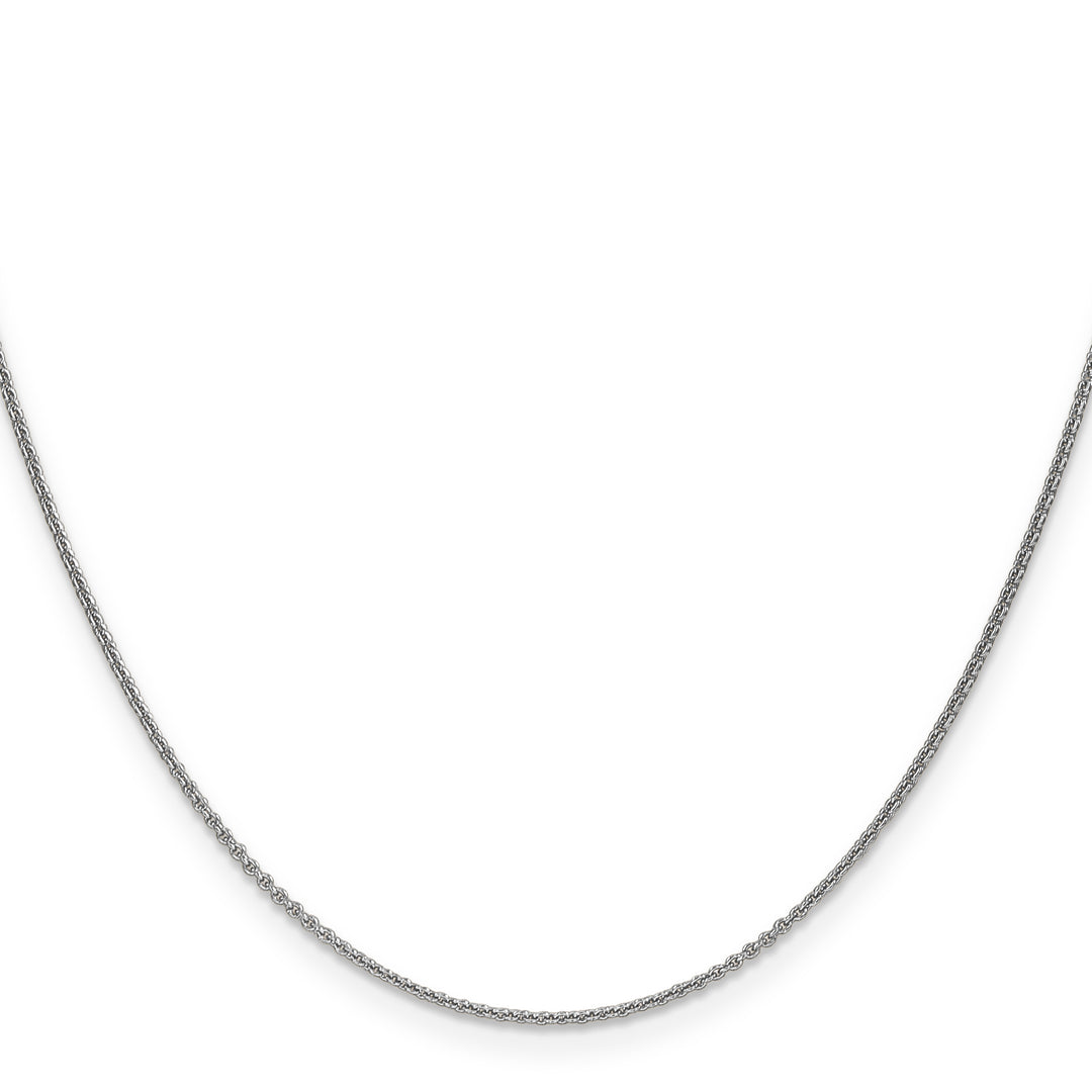 14k White Gold 1mm Round Open Link Cable Chain