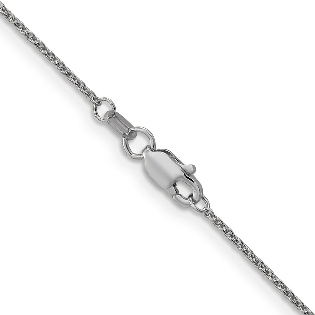 14k White Gold 1mm Round Open Link Cable Chain