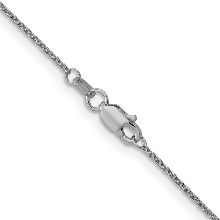 14k White Gold 1mm Round Open Link Cable Chain