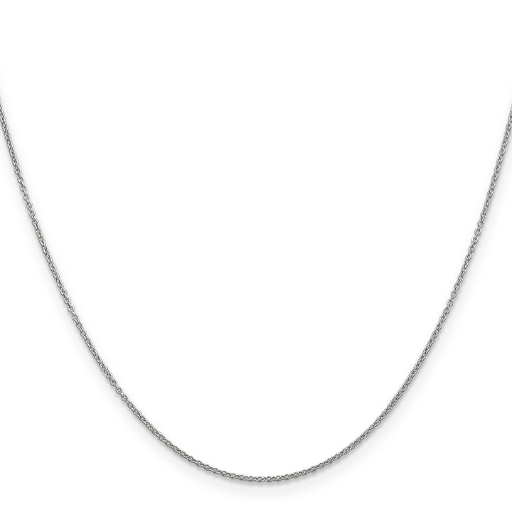 14k White Gold .9mm Cable with Spring Ring Clasp Chain