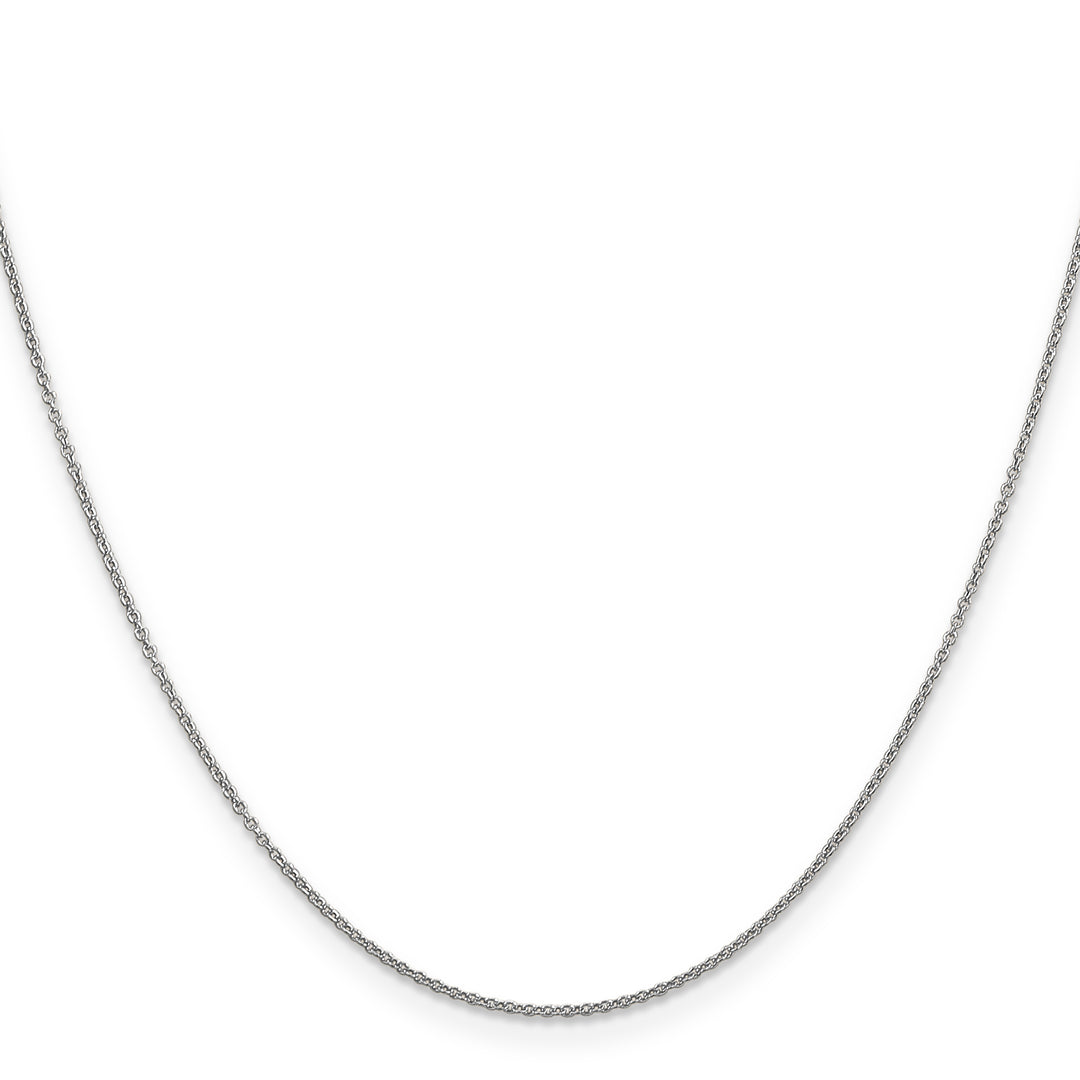 14k White Gold .9mm Cable with Spring Ring Clasp Chain