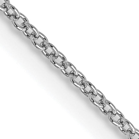 14k White Gold .9mm Cable with Spring Ring Clasp Chain